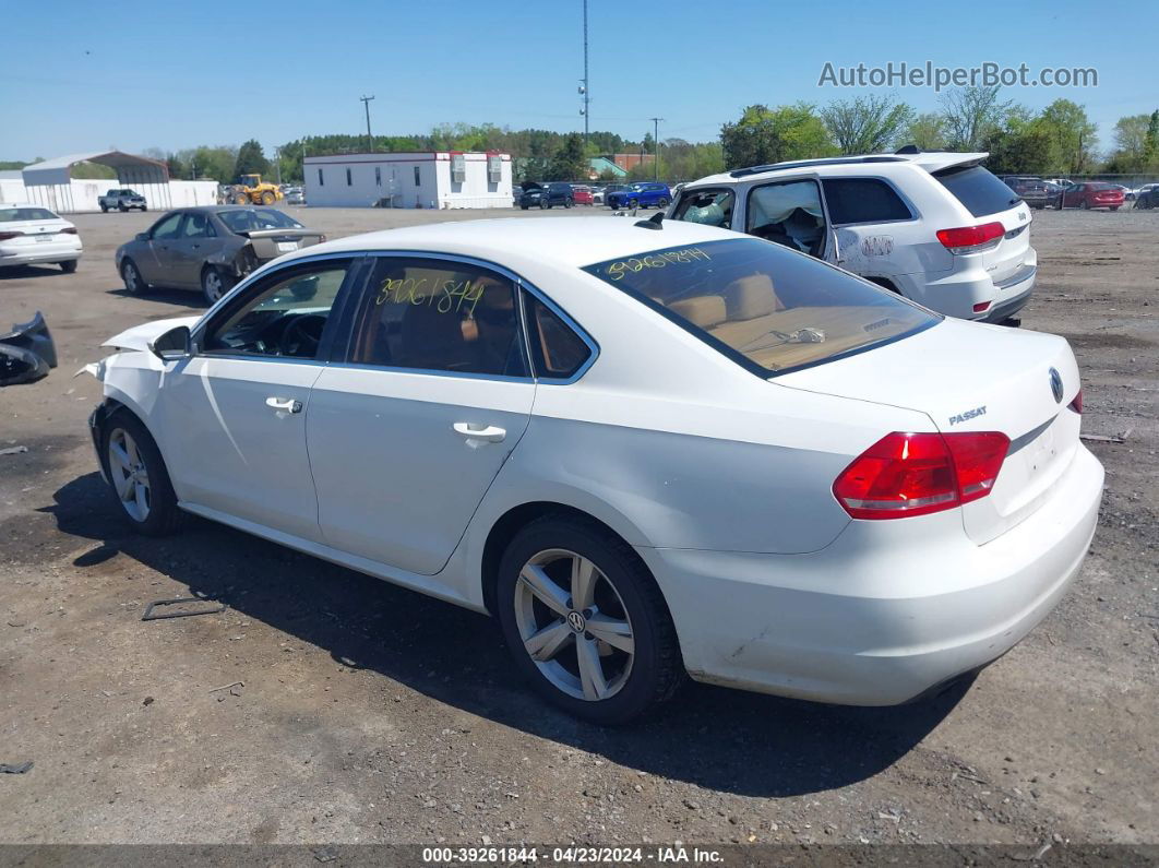 2012 Volkswagen Passat 2.5l Se Белый vin: 1VWBH7A3XCC084525