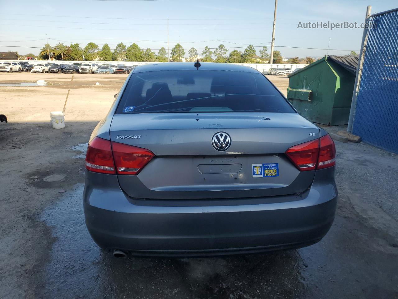 2012 Volkswagen Passat Se Серый vin: 1VWBH7A3XCC108550