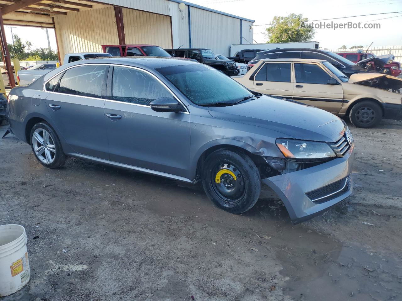 2012 Volkswagen Passat Se Gray vin: 1VWBH7A3XCC108550