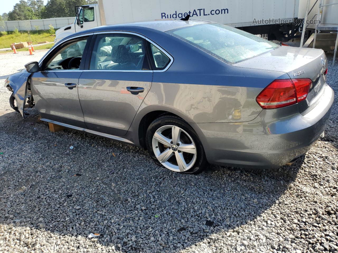 2013 Volkswagen Passat Se Gray vin: 1VWBH7A3XDC012001