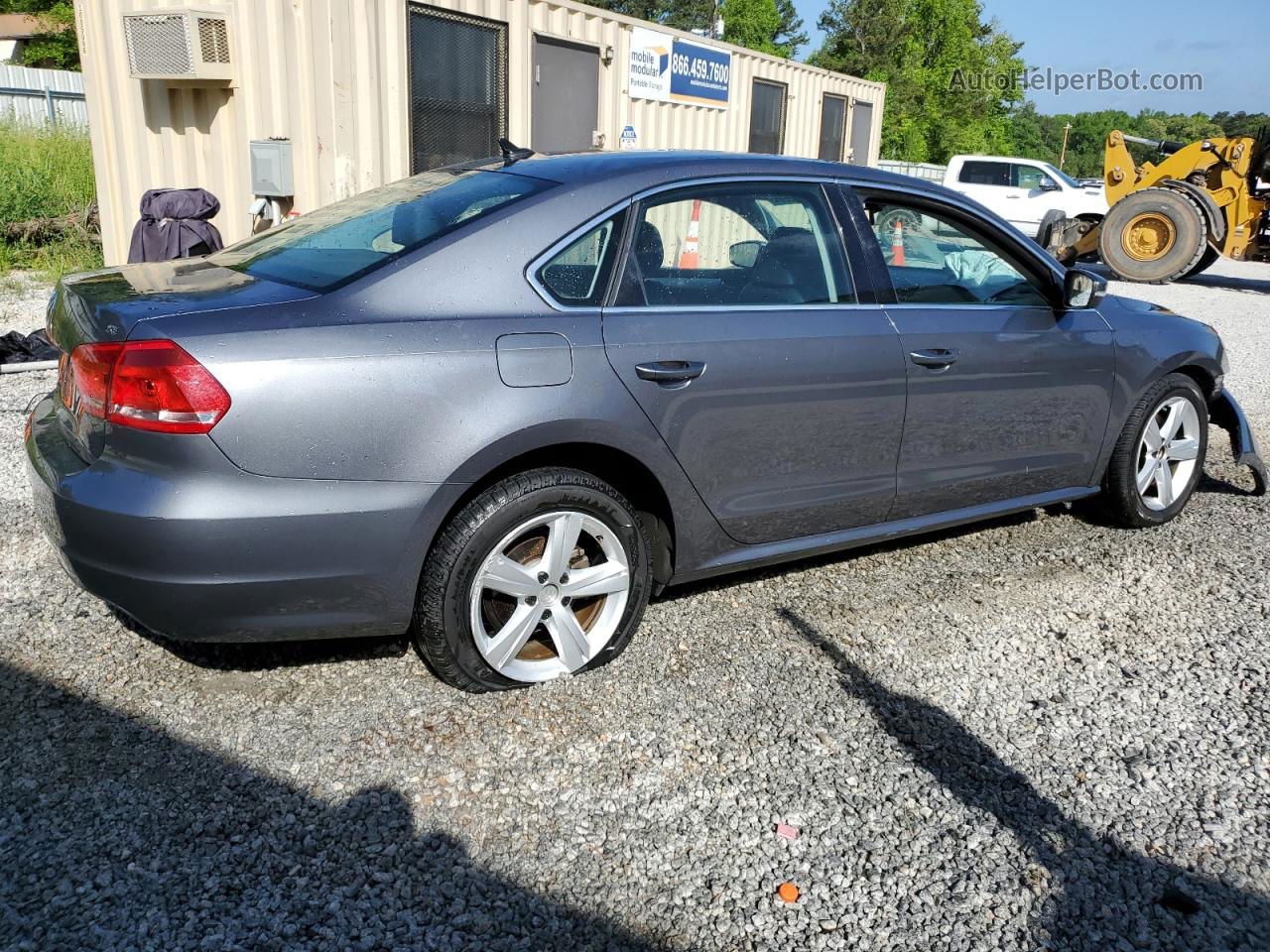 2013 Volkswagen Passat Se Gray vin: 1VWBH7A3XDC012001