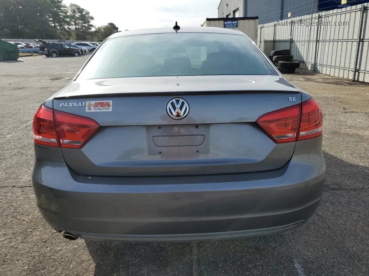 2013 Volkswagen Passat Se Gray vin: 1VWBH7A3XDC030255