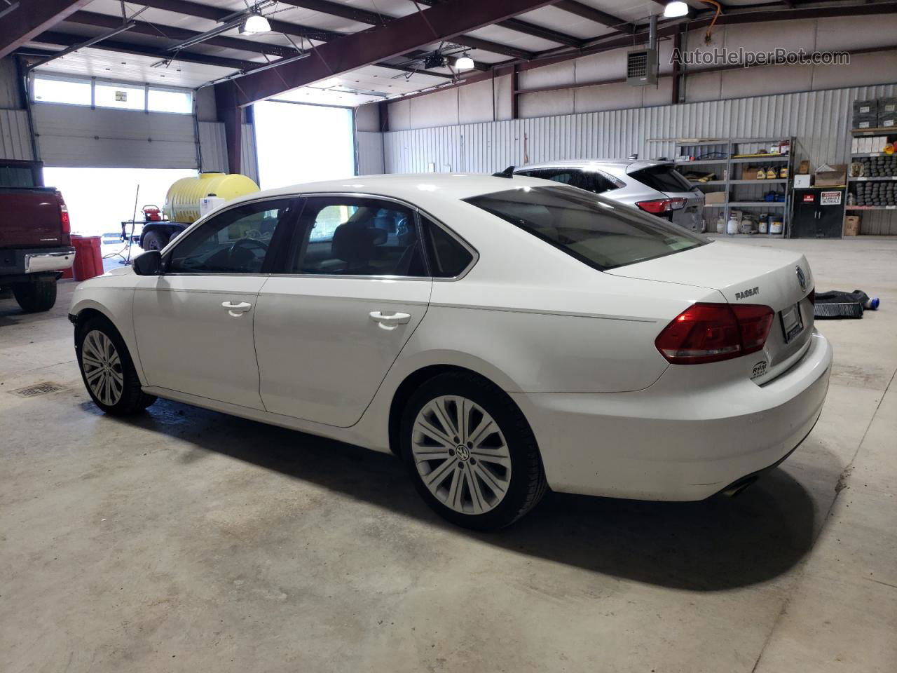 2013 Volkswagen Passat Se White vin: 1VWBH7A3XDC083912