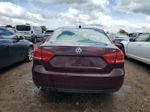 2013 Volkswagen Passat Se Maroon vin: 1VWBH7A3XDC136057