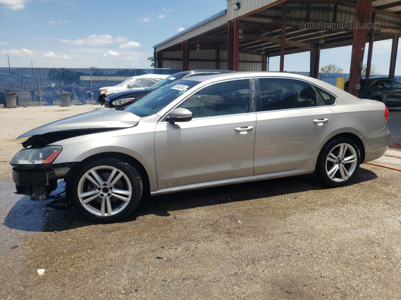 2012 Volkswagen Passat Se Silver vin: 1VWBM7A30CC001549