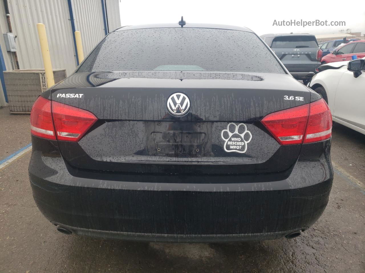 2012 Volkswagen Passat Se Черный vin: 1VWBM7A31CC053773