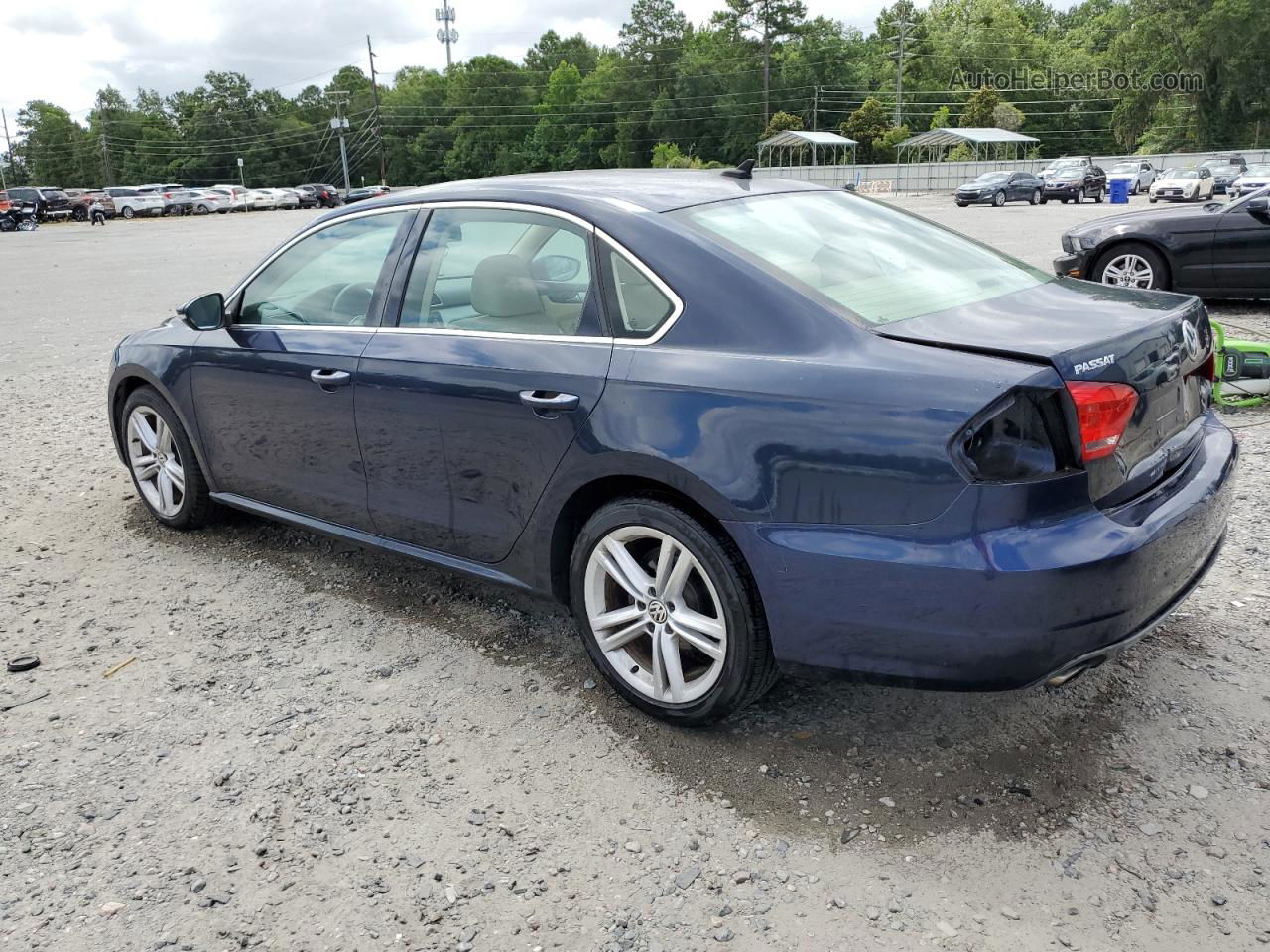 2012 Volkswagen Passat Se Blue vin: 1VWBM7A31CC100414