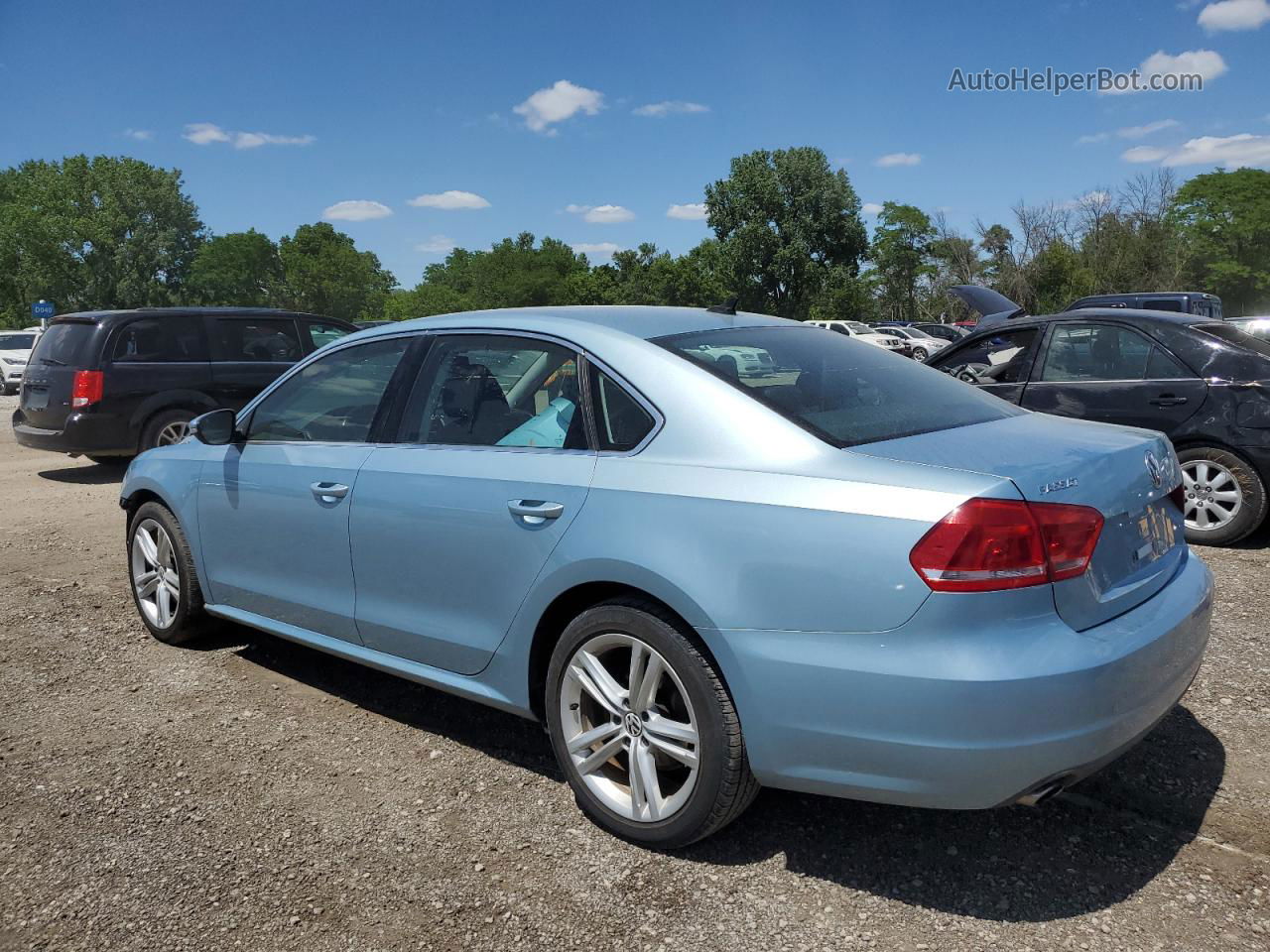 2012 Volkswagen Passat Se Blue vin: 1VWBM7A34CC001280