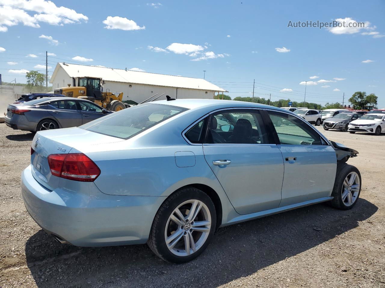 2012 Volkswagen Passat Se Blue vin: 1VWBM7A34CC001280