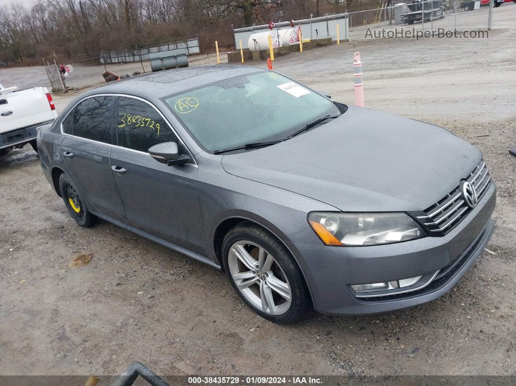 2012 Volkswagen Passat 3.6l V6 Se Gray vin: 1VWBM7A34CC040029