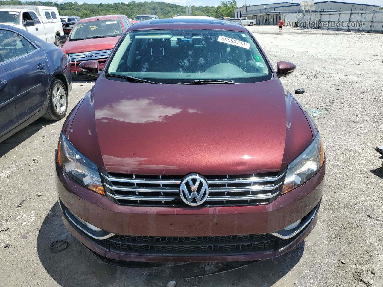 2012 Volkswagen Passat Se Purple vin: 1VWBM7A37CC054278