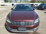 2013 Volkswagen Passat Se Burgundy vin: 1VWBM7A37DC120023