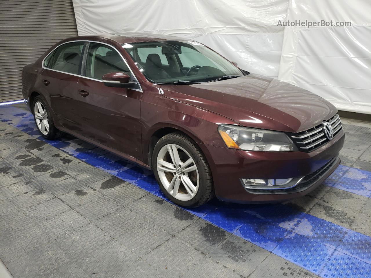 2013 Volkswagen Passat Se Brown vin: 1VWBM7A38DC027379