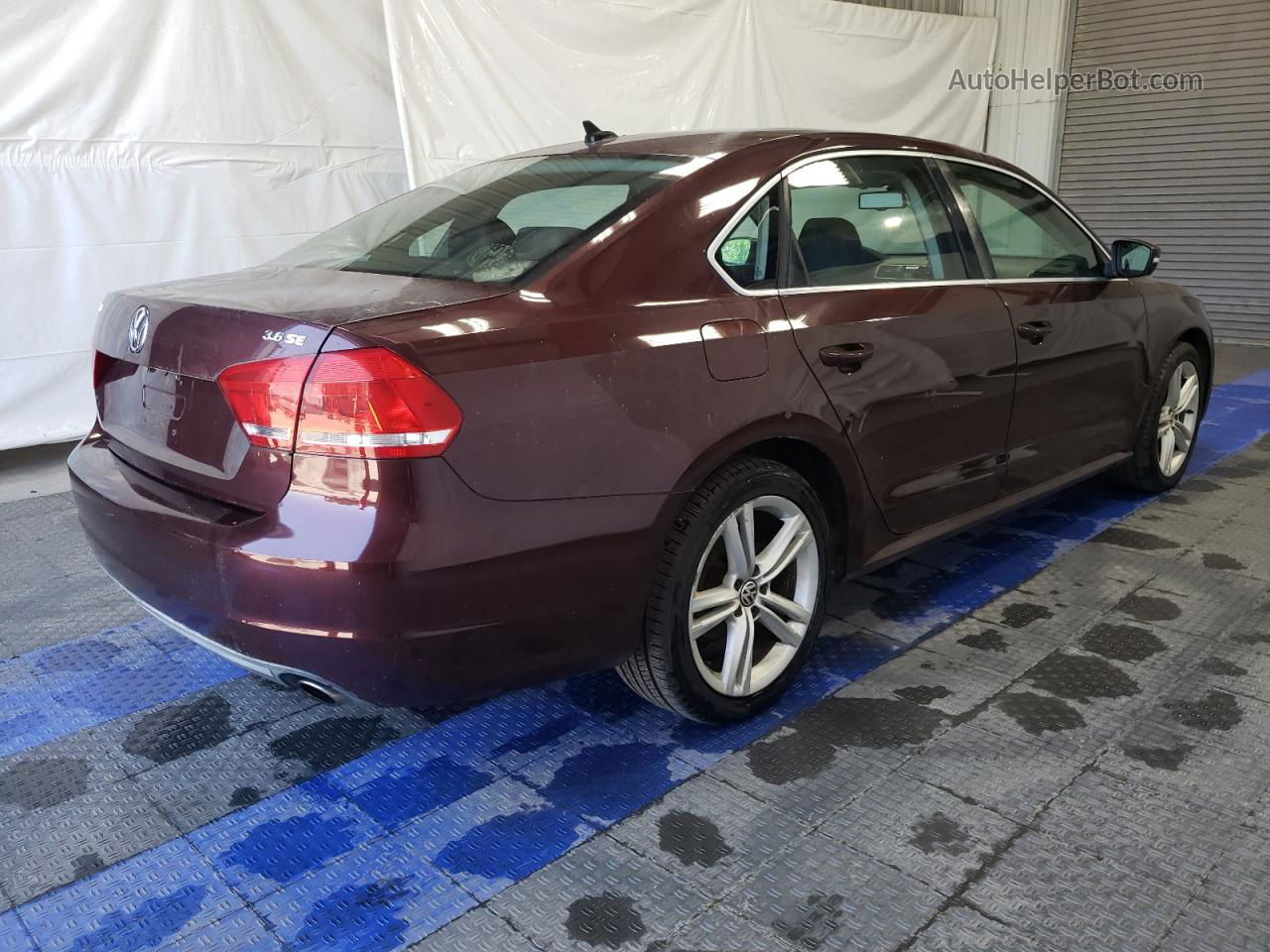 2013 Volkswagen Passat Se Коричневый vin: 1VWBM7A38DC027379