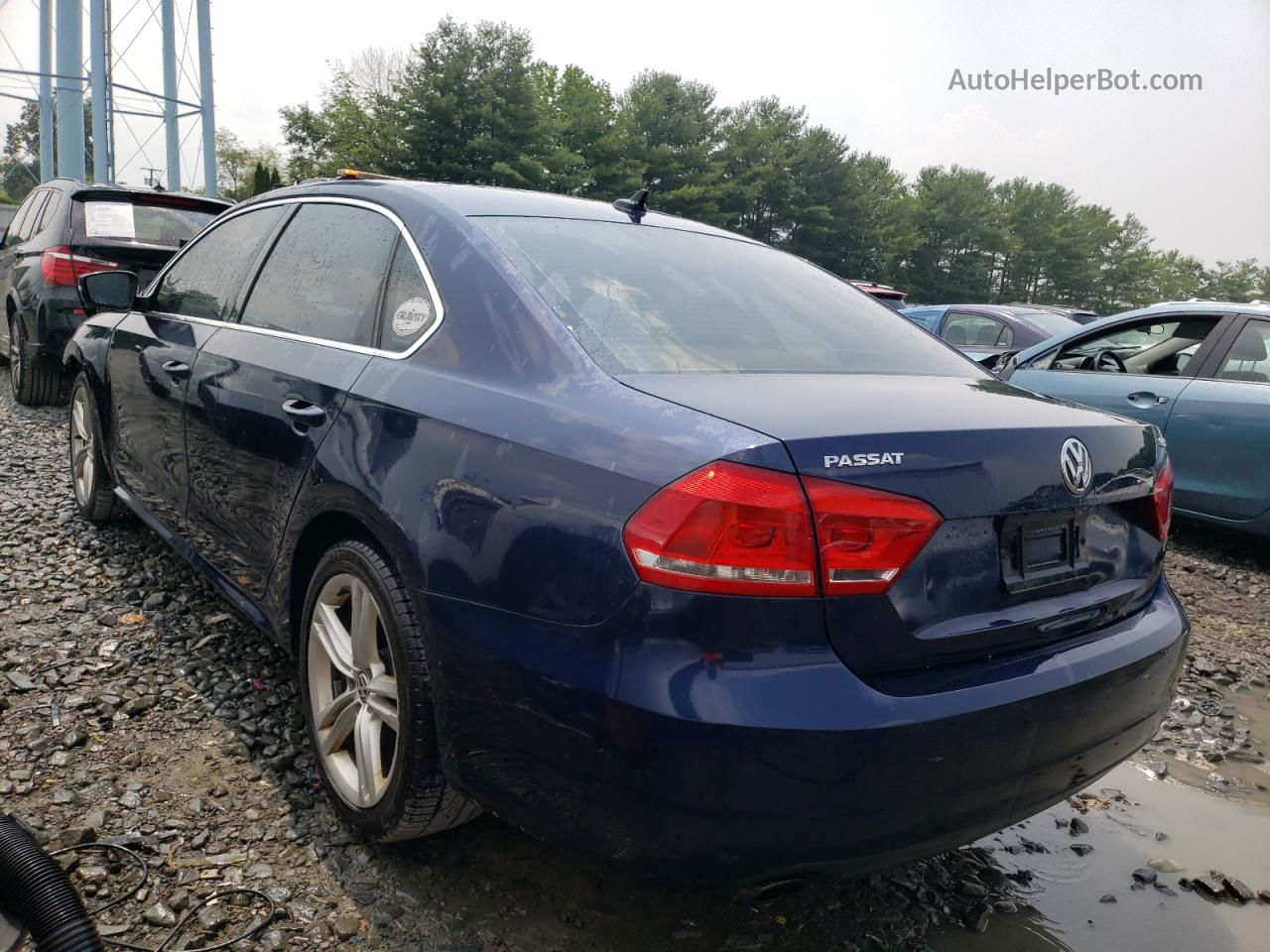 2013 Volkswagen Passat Se Blue vin: 1VWBM7A39DC027911