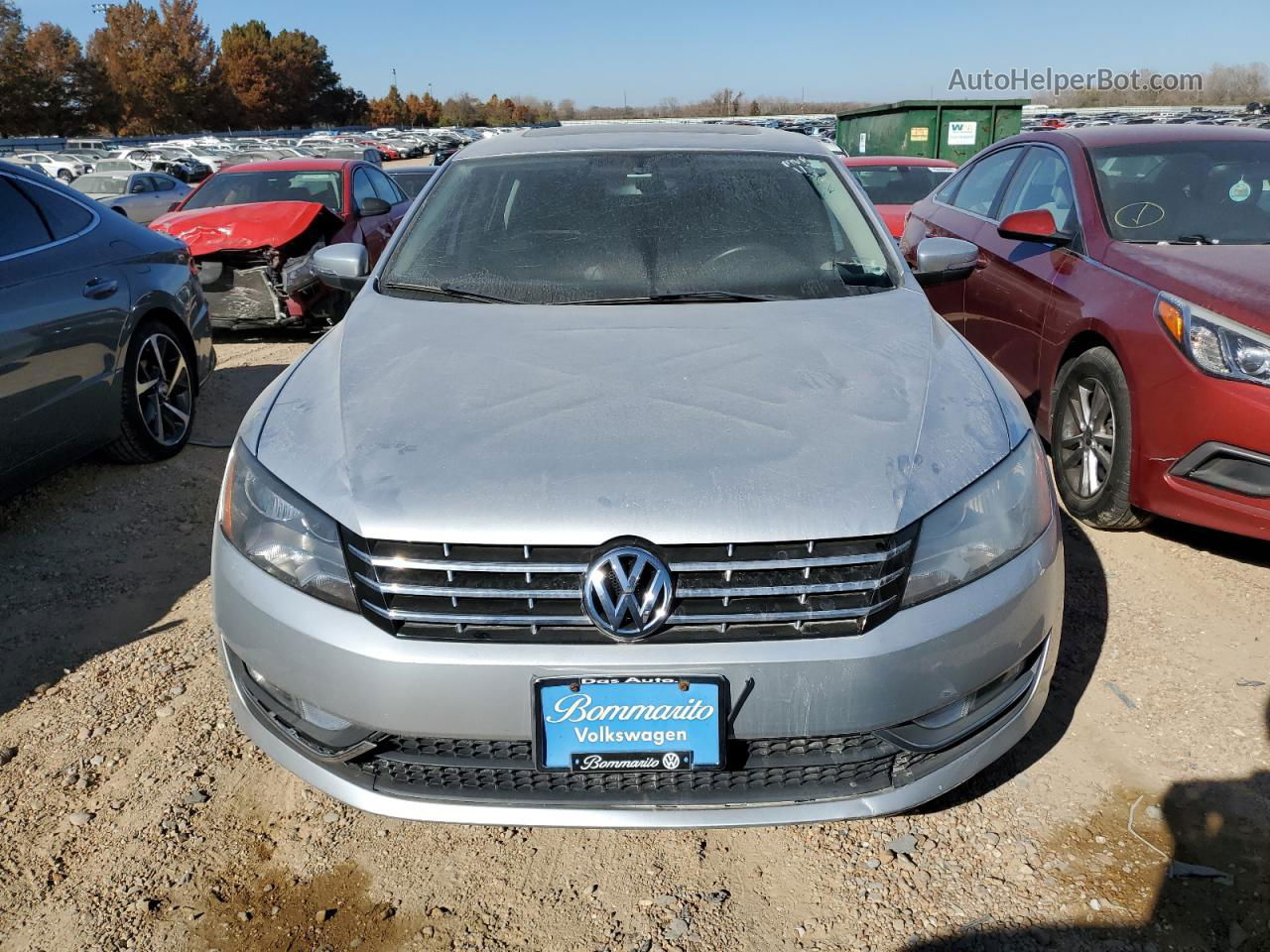 2013 Volkswagen Passat Se Silver vin: 1VWBM7A3XDC038173