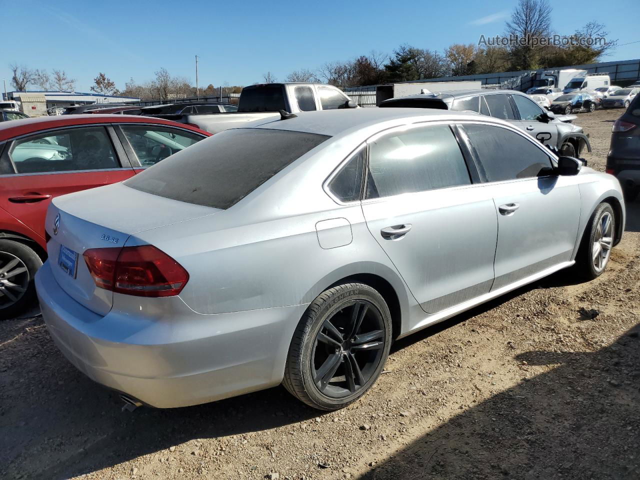 2013 Volkswagen Passat Se Silver vin: 1VWBM7A3XDC038173