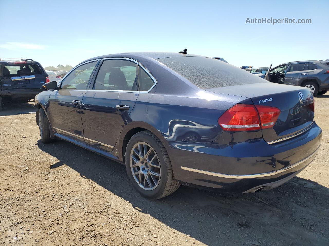 2012 Volkswagen Passat Se Синий vin: 1VWBN7A30CC033785