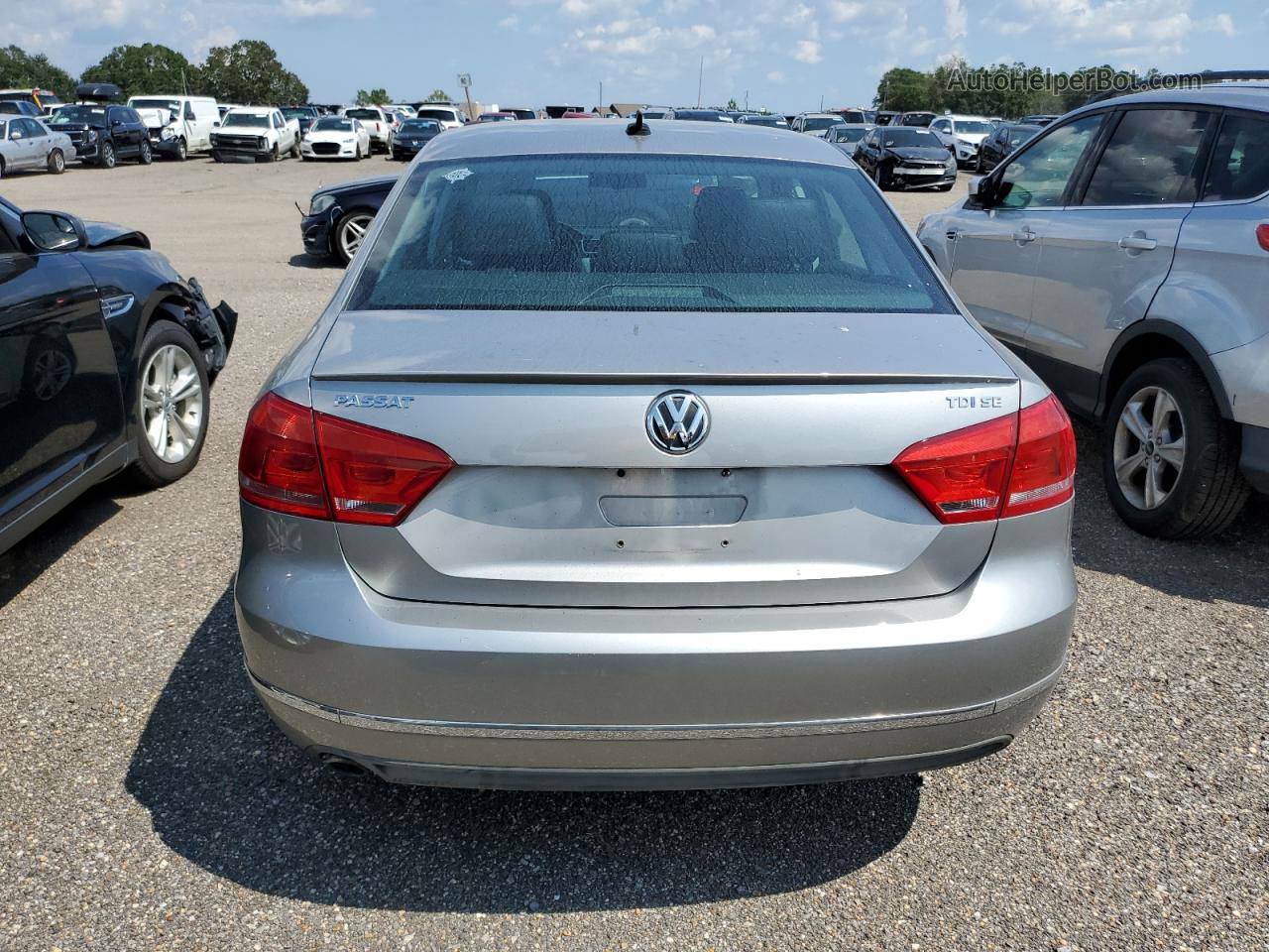 2013 Volkswagen Passat Se Silver vin: 1VWBN7A30DC009326