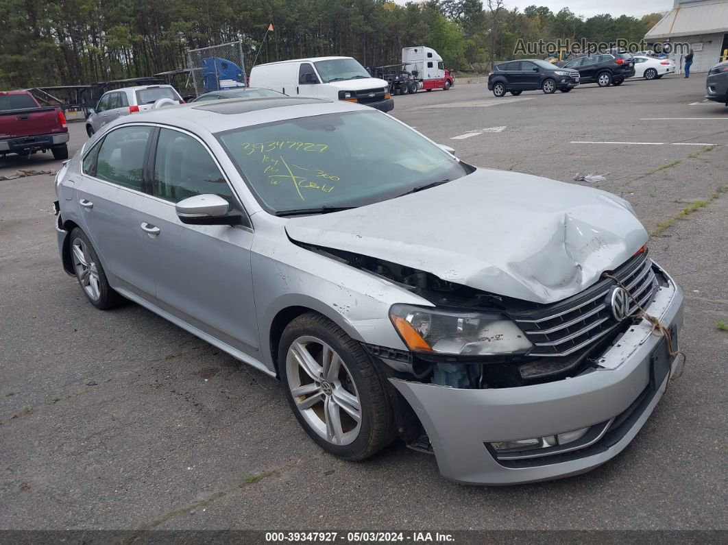 2013 Volkswagen Passat 2.0l Tdi Se Silver vin: 1VWBN7A30DC018222