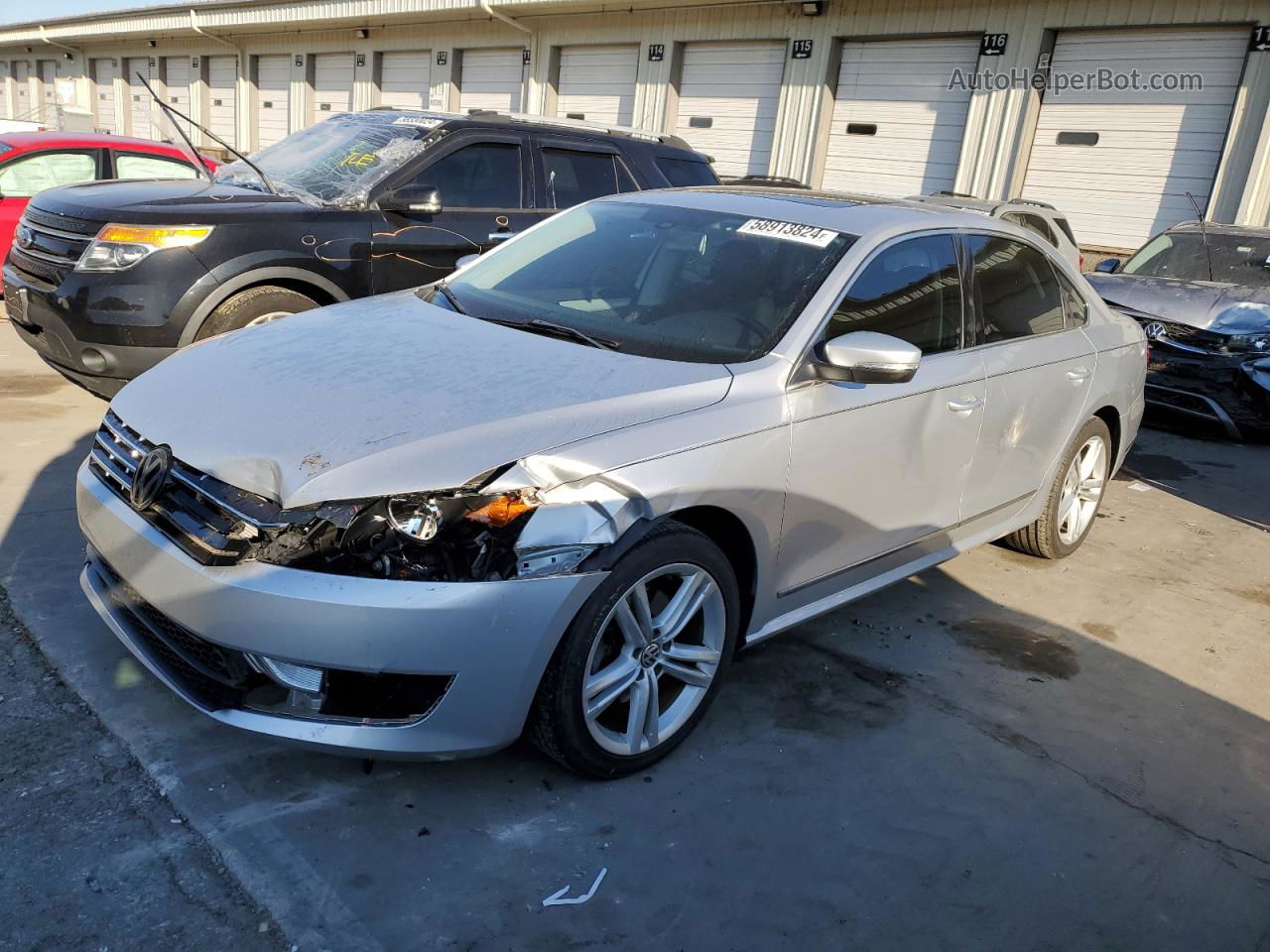 2013 Volkswagen Passat Se Silver vin: 1VWBN7A30DC066903