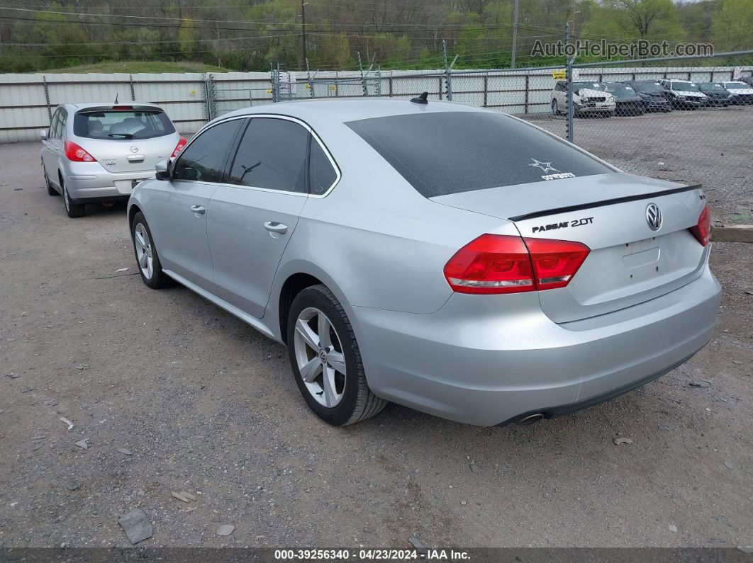 2013 Volkswagen Passat 2.0l Tdi Se Silver vin: 1VWBN7A30DC114416