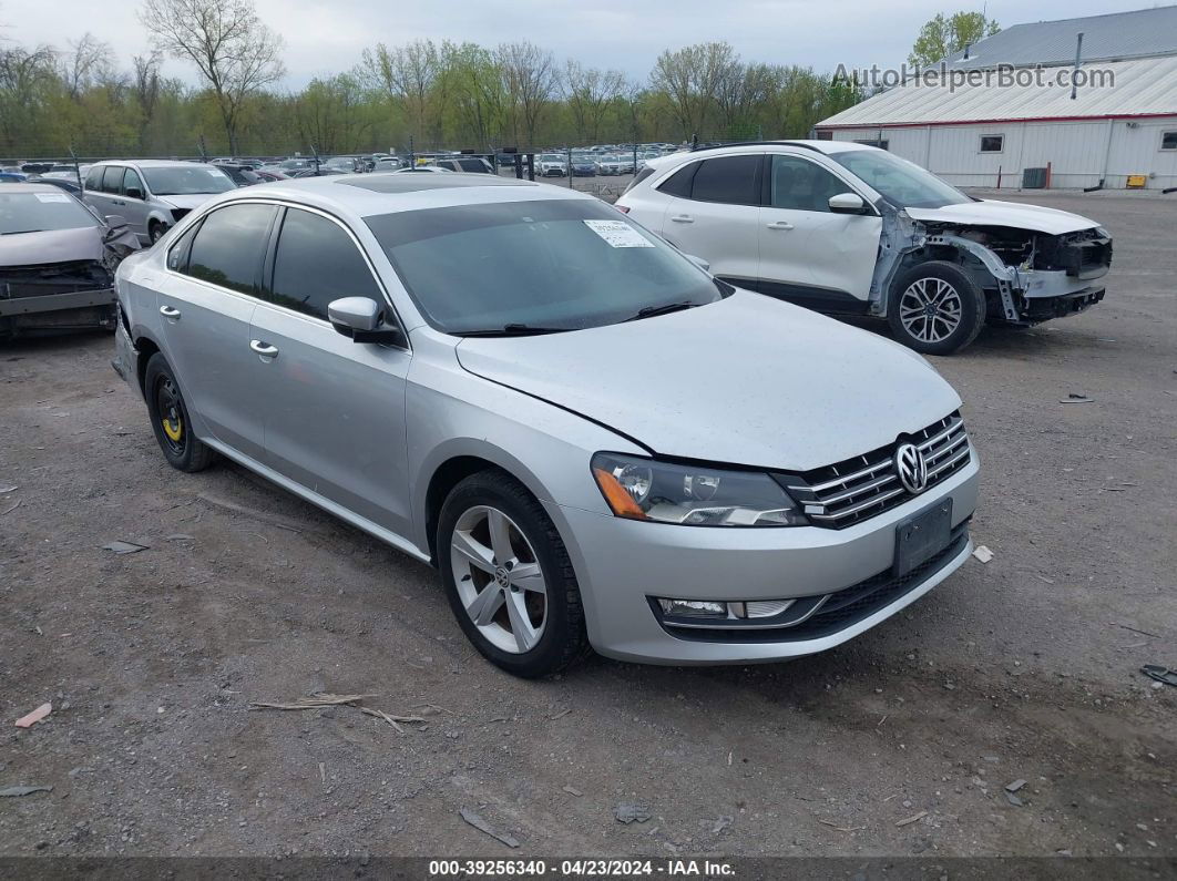 2013 Volkswagen Passat 2.0l Tdi Se Silver vin: 1VWBN7A30DC114416