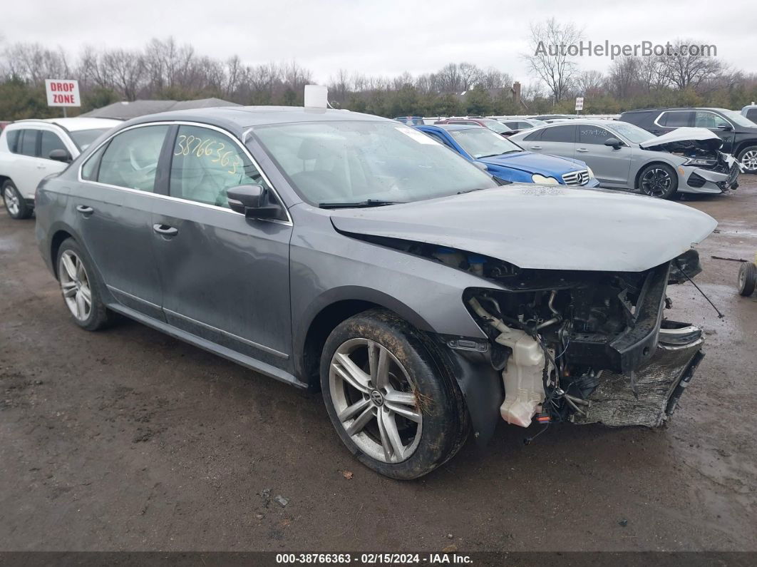 2013 Volkswagen Passat 2.0l Tdi Se Gray vin: 1VWBN7A30DC116389