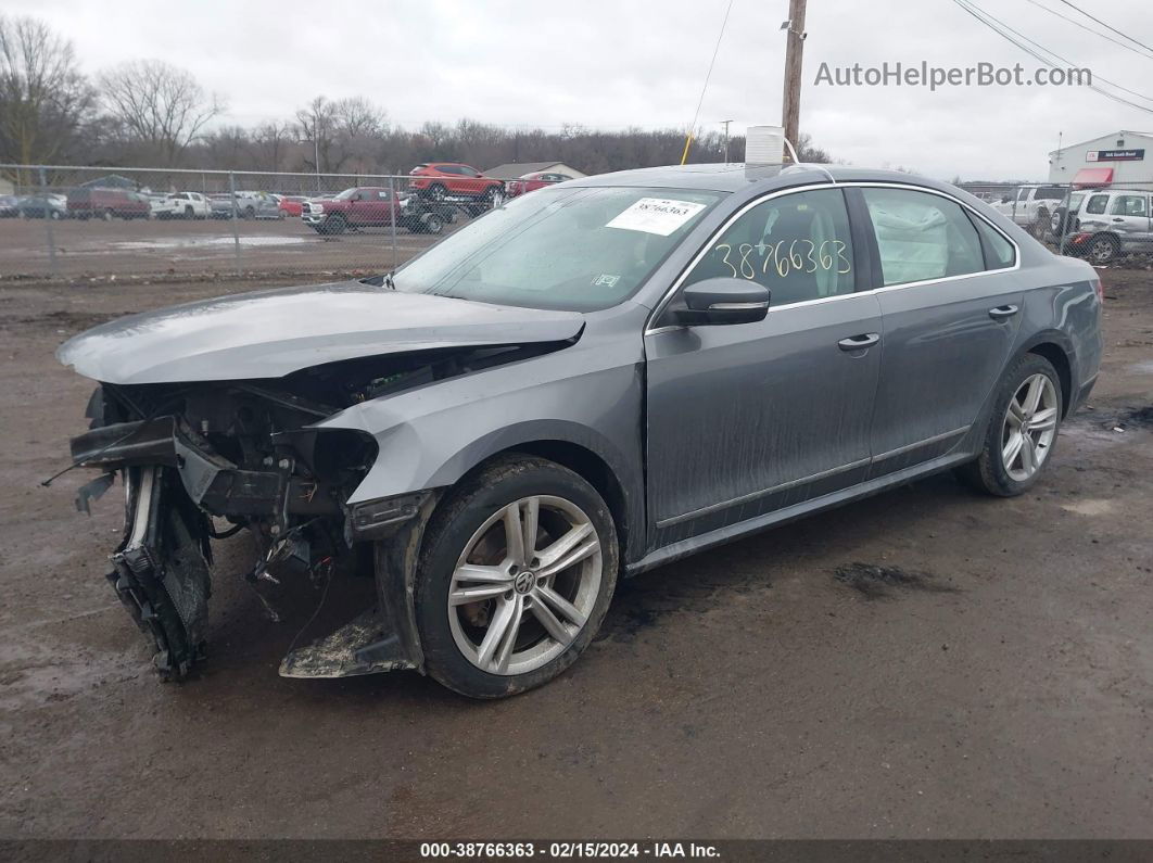 2013 Volkswagen Passat 2.0l Tdi Se Gray vin: 1VWBN7A30DC116389