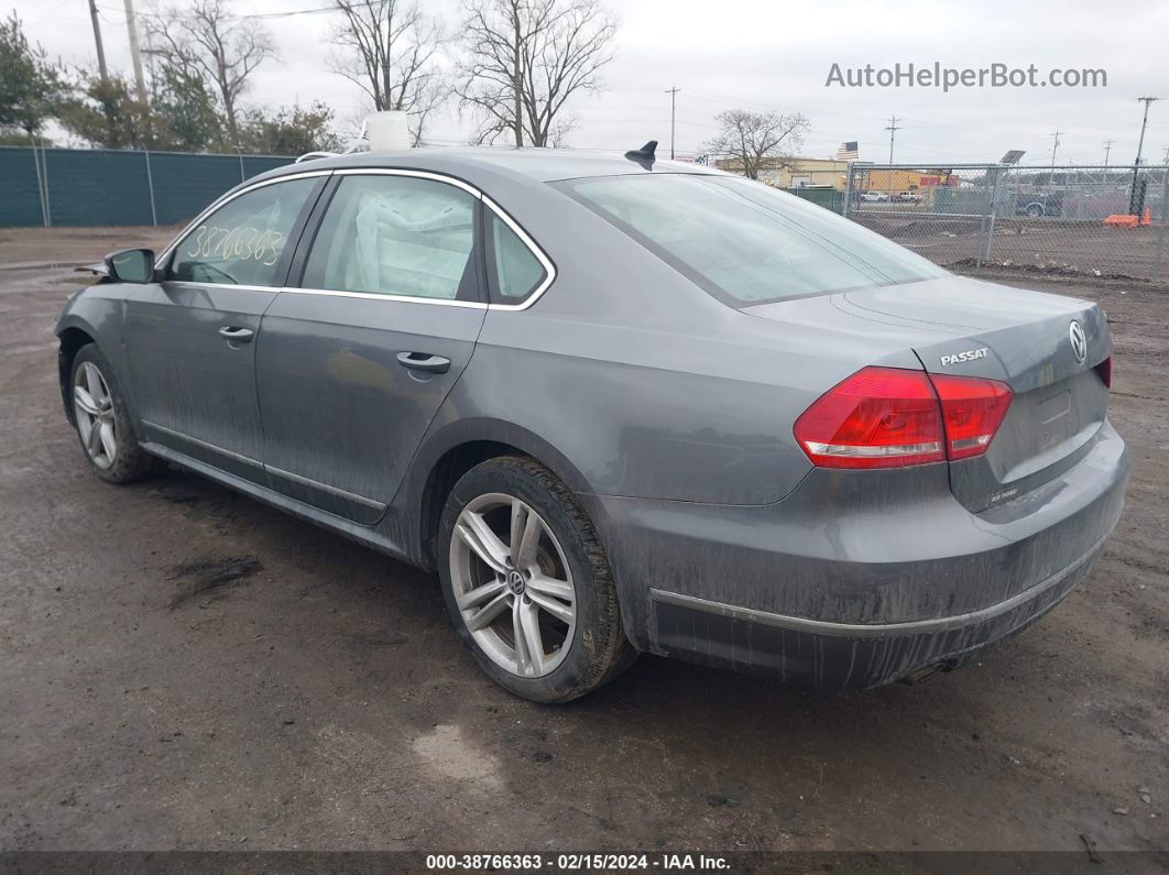 2013 Volkswagen Passat 2.0l Tdi Se Gray vin: 1VWBN7A30DC116389