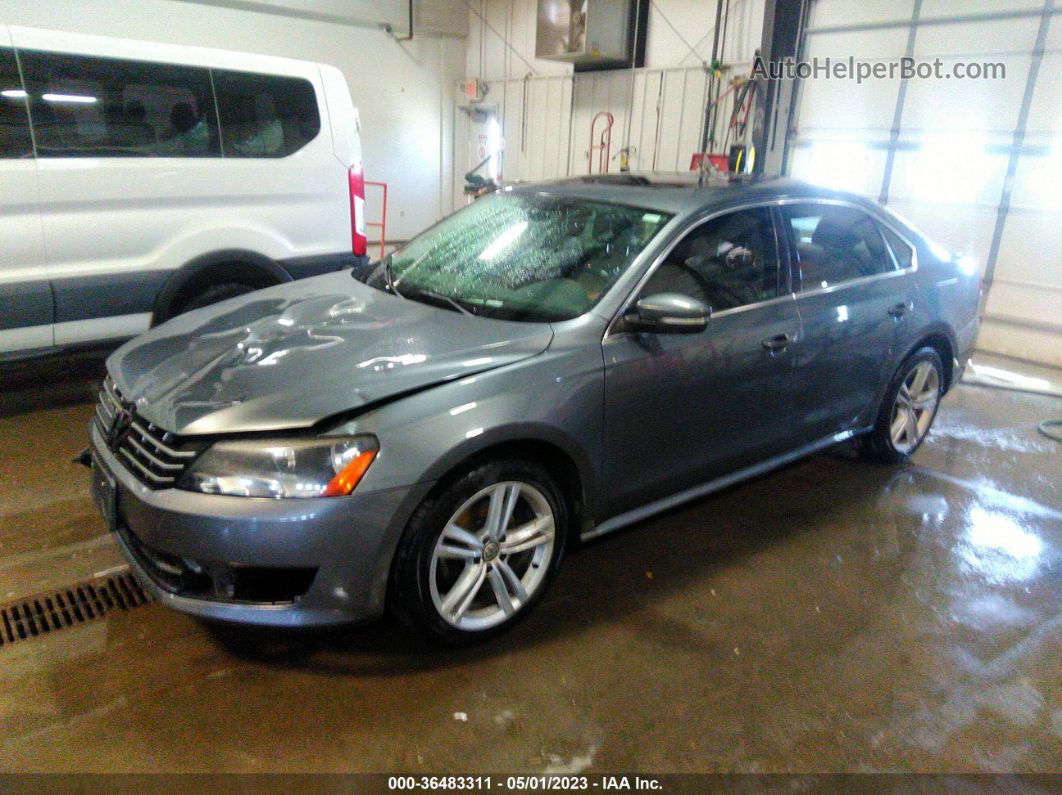 2014 Volkswagen Passat 2.0l Tdi Se Gray vin: 1VWBN7A30EC045020