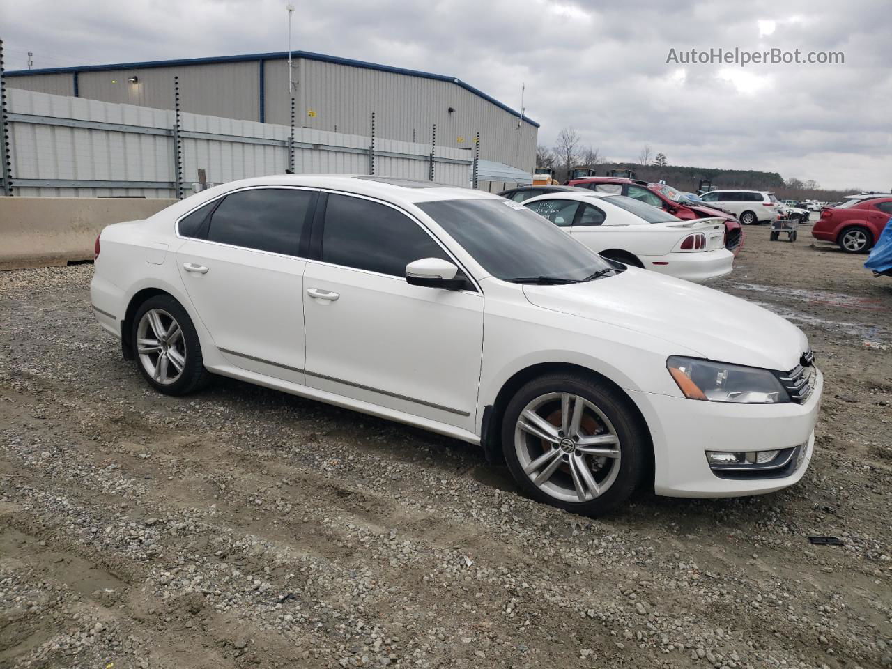 2014 Volkswagen Passat Se White vin: 1VWBN7A30EC079653