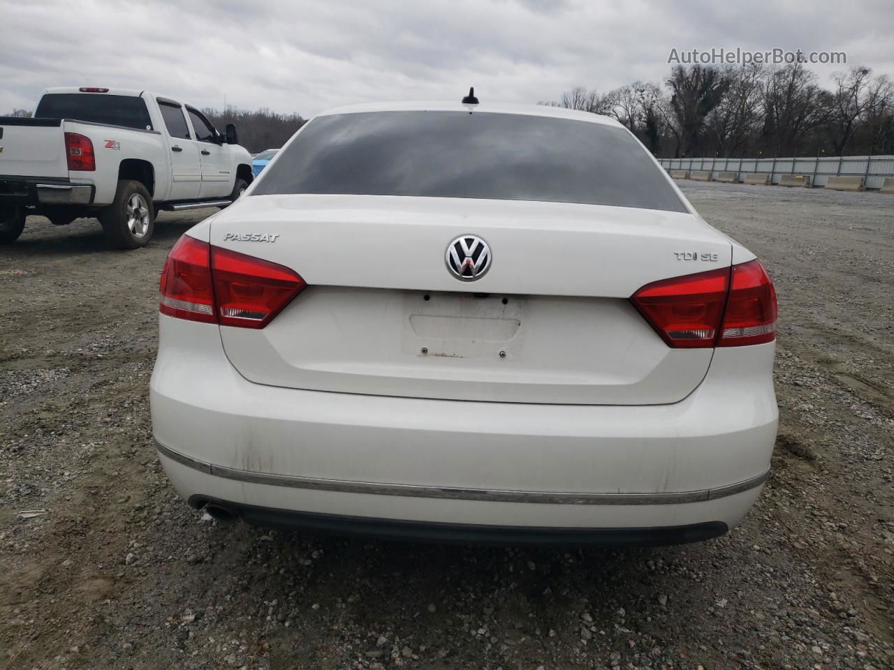 2014 Volkswagen Passat Se White vin: 1VWBN7A30EC079653