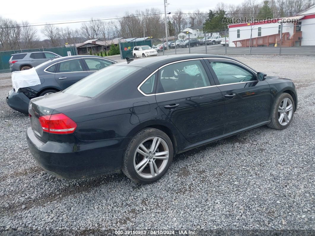 2014 Volkswagen Passat 2.0l Tdi Se Black vin: 1VWBN7A30EC086831