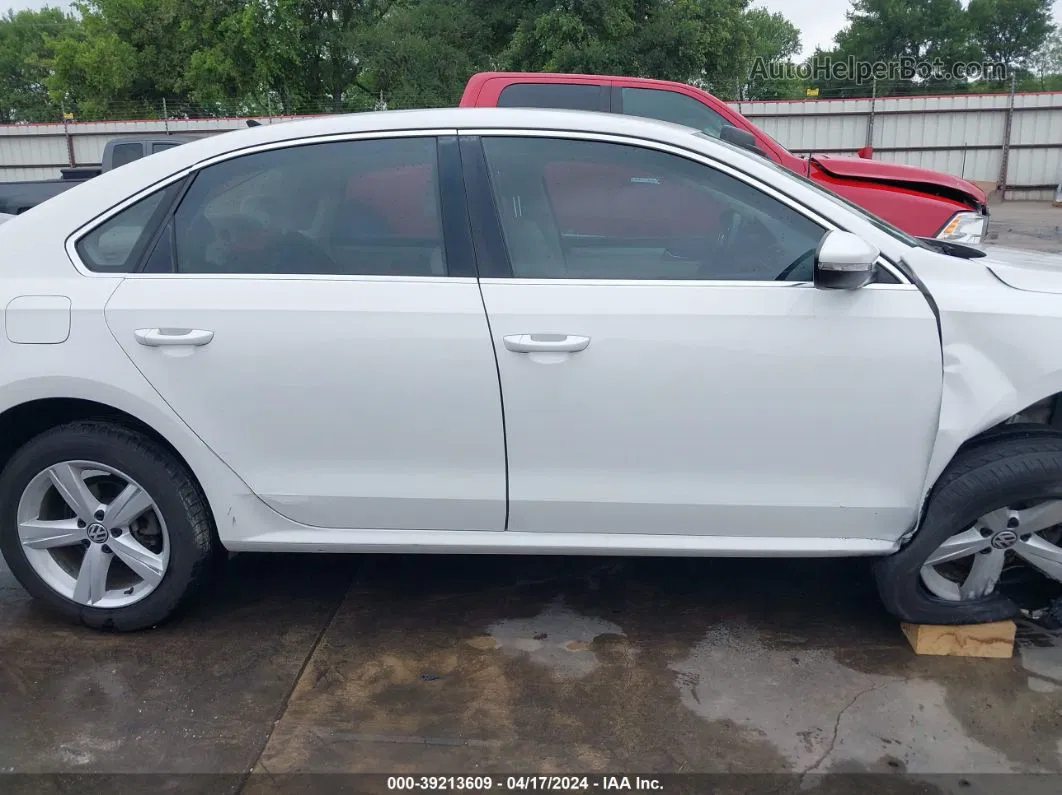 2012 Volkswagen Passat 2.0l Tdi Se White vin: 1VWBN7A31CC042415