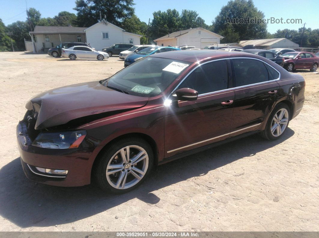 2013 Volkswagen Passat 2.0l Tdi Se Burgundy vin: 1VWBN7A31DC001235