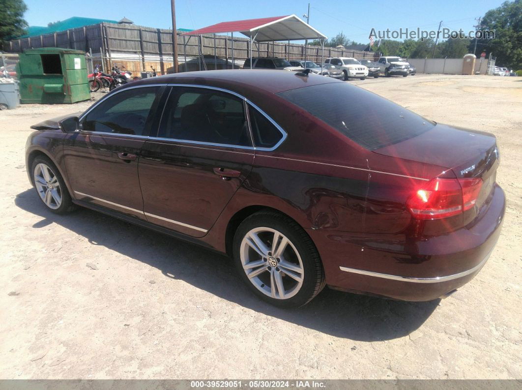 2013 Volkswagen Passat 2.0l Tdi Se Burgundy vin: 1VWBN7A31DC001235