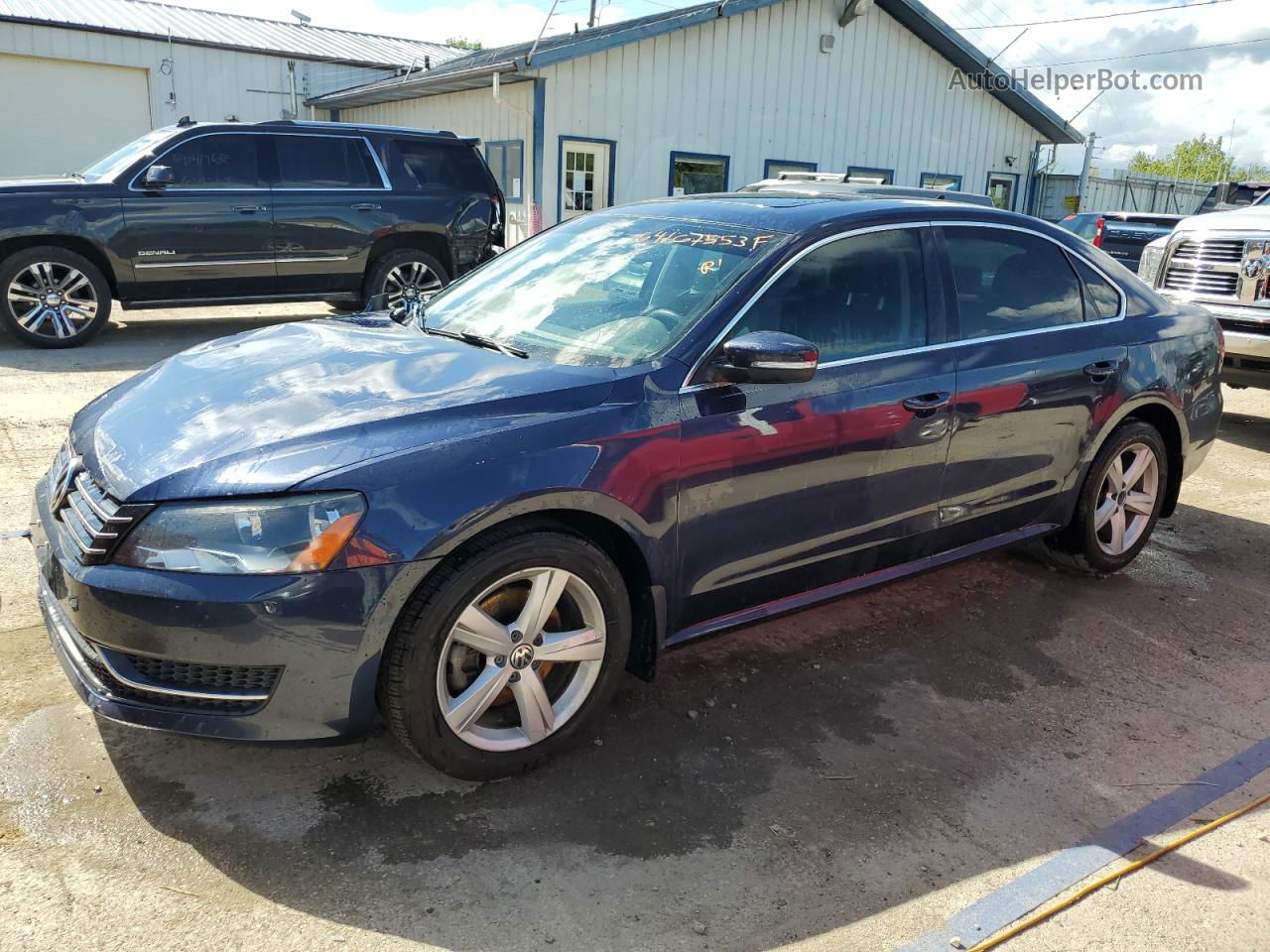 2013 Volkswagen Passat Se Blue vin: 1VWBN7A31DC035336