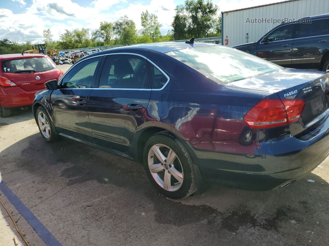 2013 Volkswagen Passat Se Blue vin: 1VWBN7A31DC035336