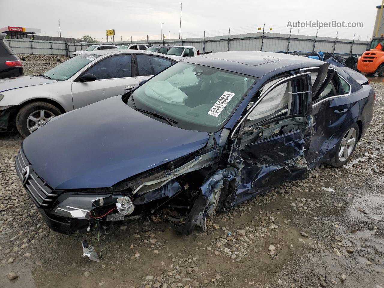 2013 Volkswagen Passat Se Синий vin: 1VWBN7A31DC129040