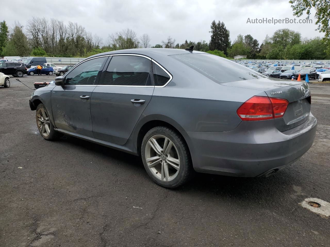 2014 Volkswagen Passat Se Gray vin: 1VWBN7A31EC077250