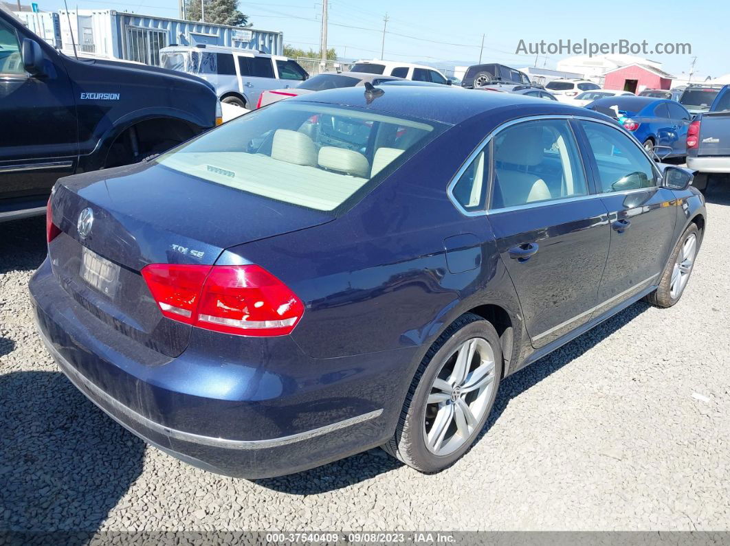 2014 Volkswagen Passat 2.0l Tdi Se Синий vin: 1VWBN7A31EC083551