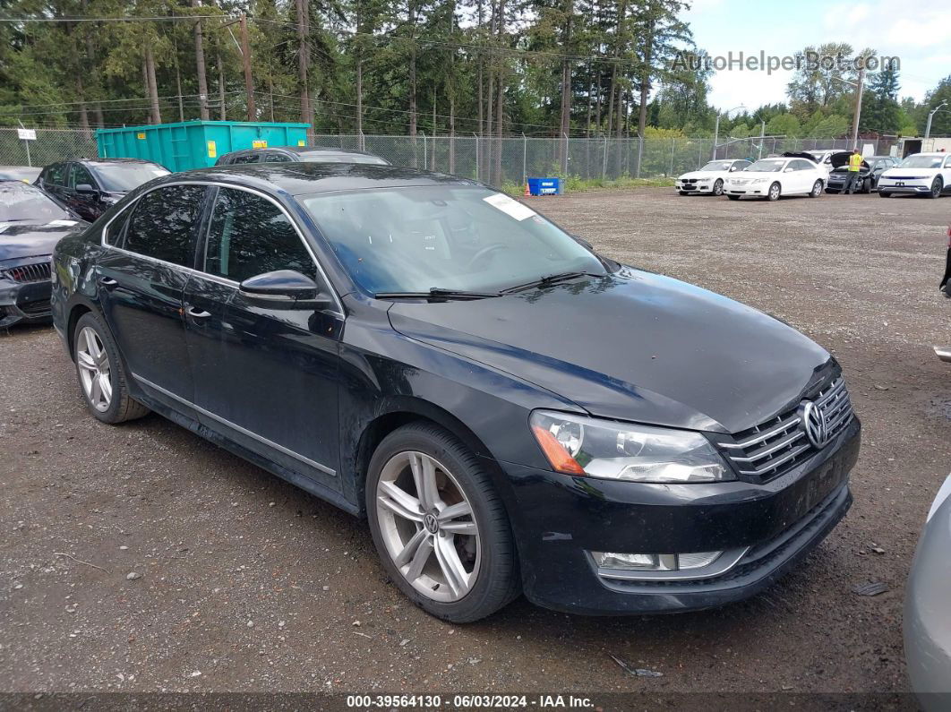 2012 Volkswagen Passat 2.0l Tdi Se Black vin: 1VWBN7A32CC015448