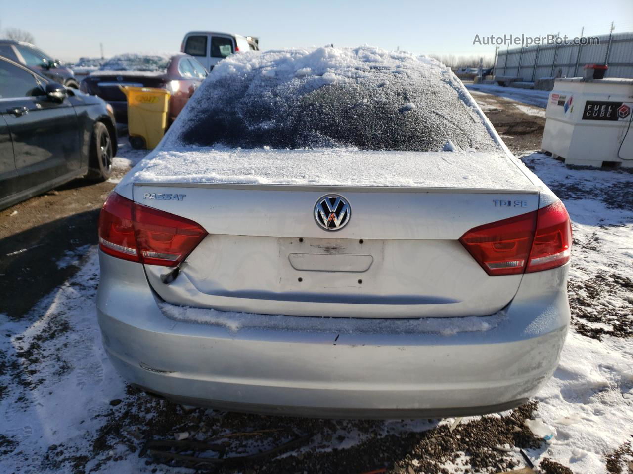 2012 Volkswagen Passat Se Silver vin: 1VWBN7A32CC025591