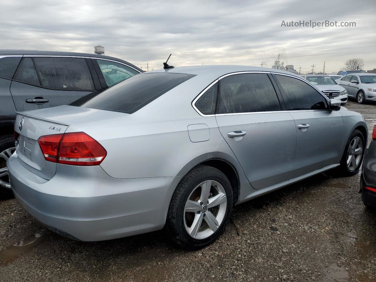 2012 Volkswagen Passat Se Silver vin: 1VWBN7A32CC025591