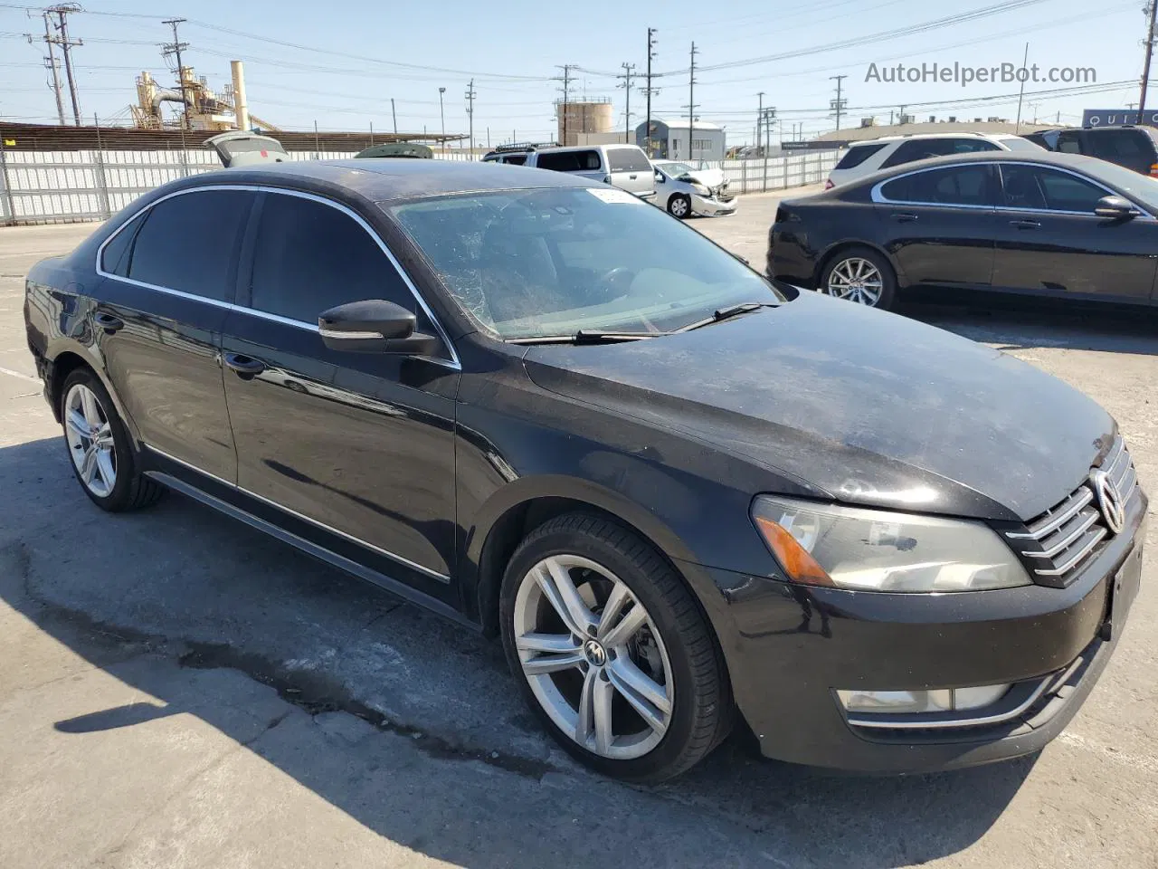 2013 Volkswagen Passat Se Black vin: 1VWBN7A32DC114403