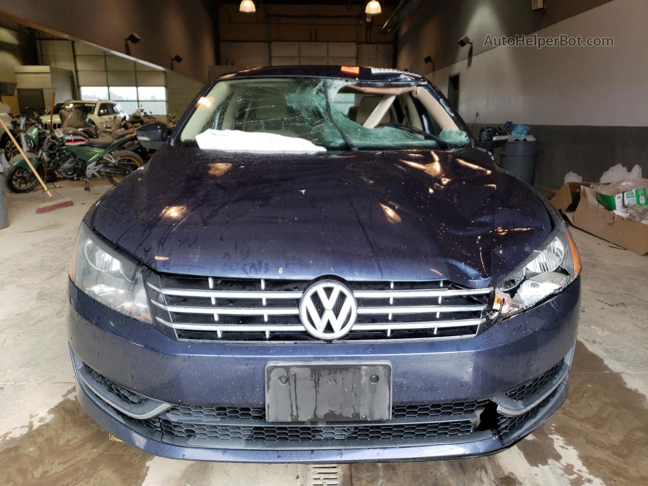 2013 Volkswagen Passat Se Blue vin: 1VWBN7A32DC114885