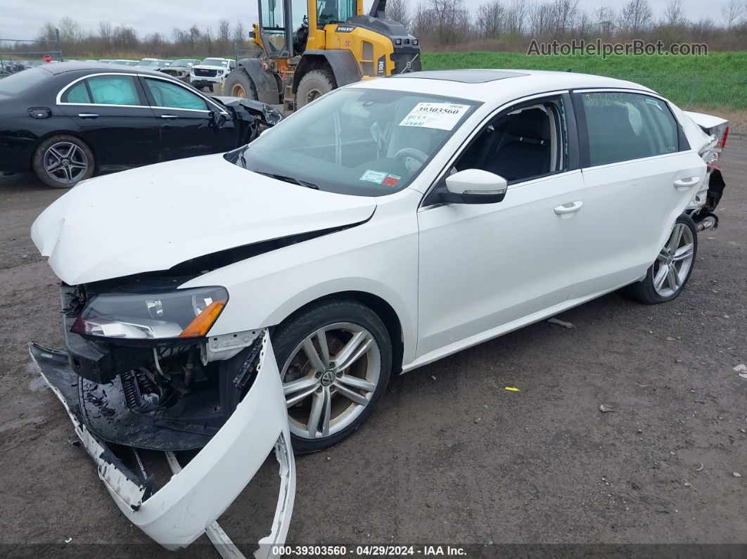 2014 Volkswagen Passat 2.0l Tdi Se White vin: 1VWBN7A32EC006512