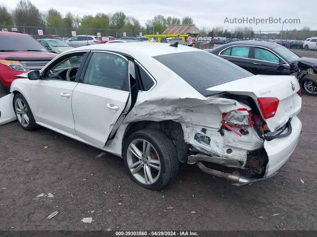 2014 Volkswagen Passat 2.0l Tdi Se White vin: 1VWBN7A32EC006512