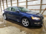 2014 Volkswagen Passat Se Синий vin: 1VWBN7A32EC032513